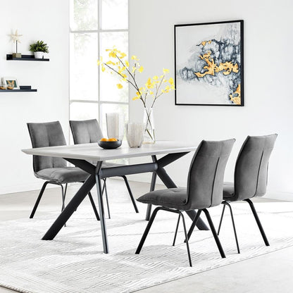 Armen Living - Margot and Charcoal Rylee 5 Piece Modern Rectangular Dining Set - SETMNDI5RYCH veiw 8