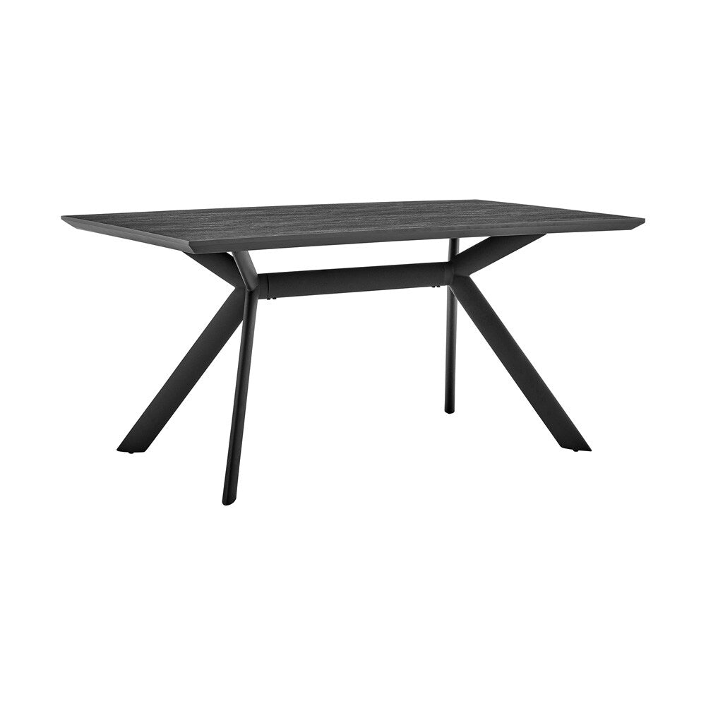 Armen Living - Margot Dark Gray Rectangular Dining Table with Black Finish - LCMNDICH veiw 2
