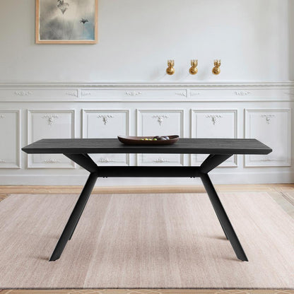 Armen Living - Margot Dark Gray Rectangular Dining Table with Black Finish - LCMNDICH veiw 5