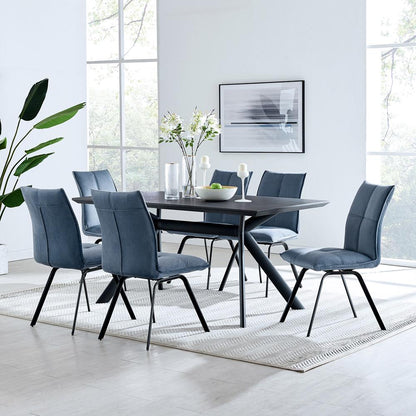 Armen Living - Margot Dark Gray Rectangular Dining Table with Black Finish - LCMNDICH veiw 6
