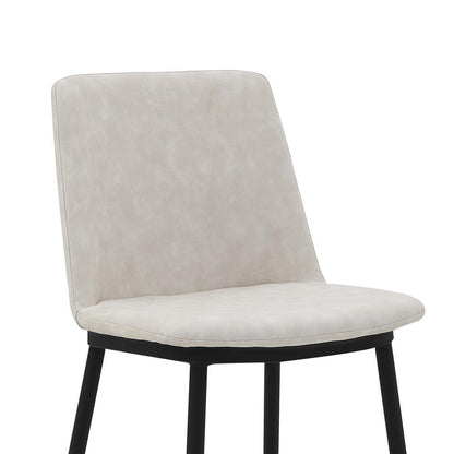 Armen Living - Messina 26in Cream Faux Leather and Metal Counter Height Bar Stool - LCMSBABLCRM26 veiw 3