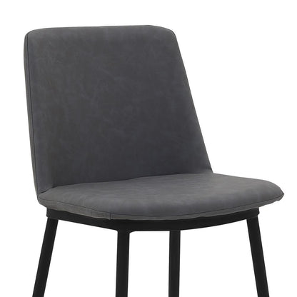 Armen Living - Messina 26in Gray Faux Leather and Metal Counter Height Bar Stool - LCMSBABLGRY26 veiw 3