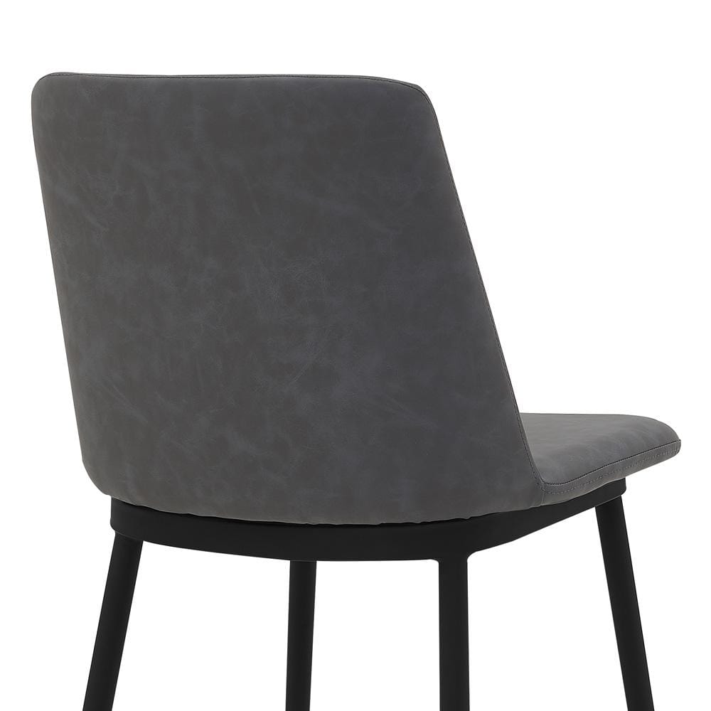 Armen Living - Messina 26in Gray Faux Leather and Metal Counter Height Bar Stool - LCMSBABLGRY26 veiw 4