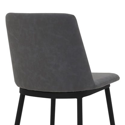 Armen Living - Messina 26in Gray Faux Leather and Metal Counter Height Bar Stool - LCMSBABLGRY26 veiw 4