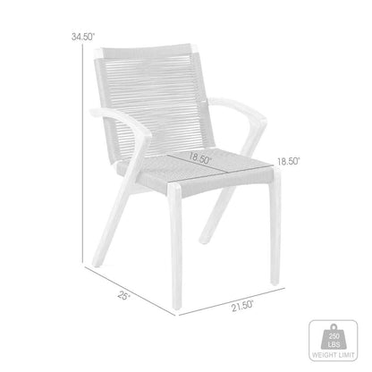 Armen Living - Nabila Outdoor Light Eucalyptus Wood and Charcoal Rope Dining Chairs (Set of 2) - 840254333413 veiw 7