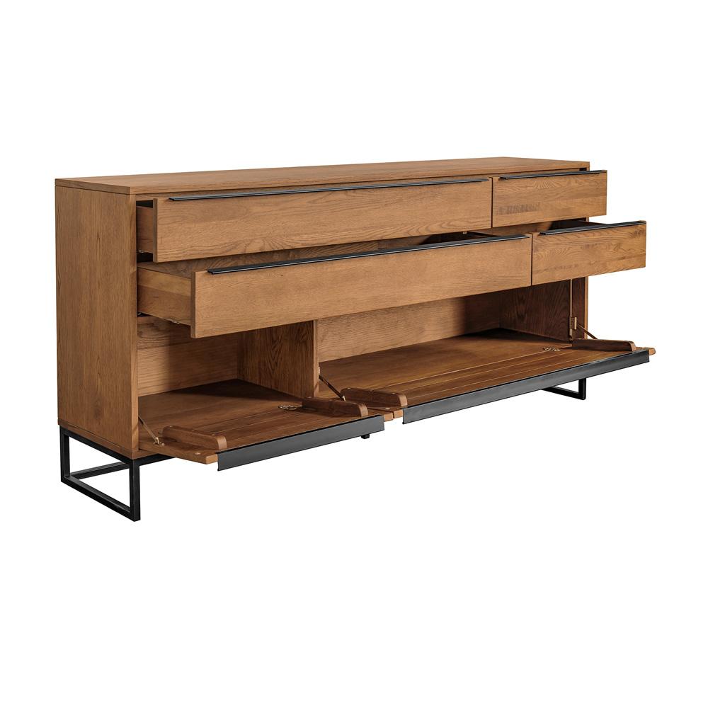 Armen Living - Nevada Rustic 2 piece set with Dining Table and Sideboard in Balsamico  - SETNVDIBAL2A veiw 5