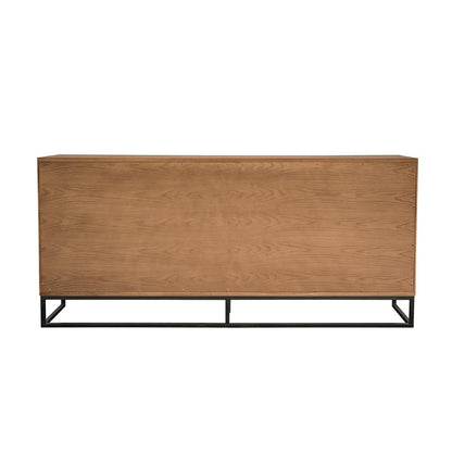 Armen Living - Nevada Rustic Oak Wood Sideboard In Balsamico - LCNVBUBAL veiw 4