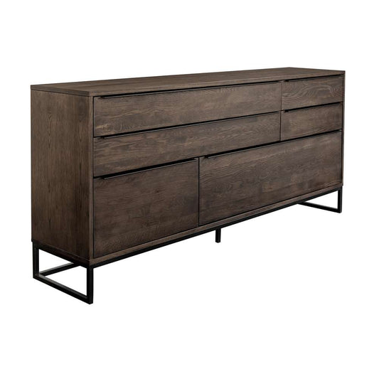 Armen Living - Nevada Rustic Oak Wood Sideboard In Dark Brown - LCNVBUSMK veiw 2
