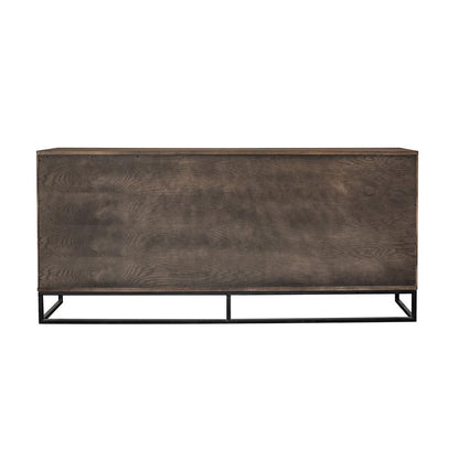 Armen Living - Nevada Rustic Oak Wood Sideboard In Dark Brown - LCNVBUSMK veiw 4