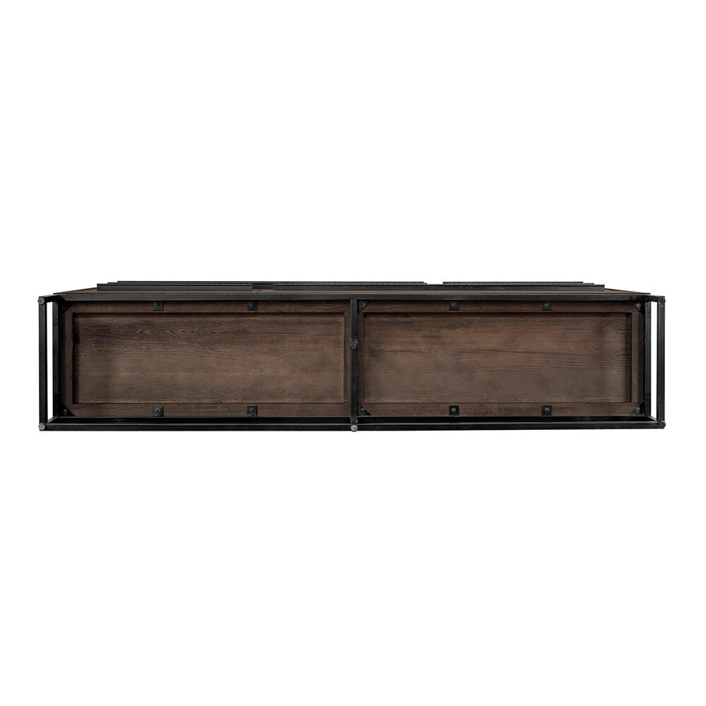 Armen Living - Nevada Rustic Oak Wood Sideboard In Dark Brown - LCNVBUSMK veiw 5