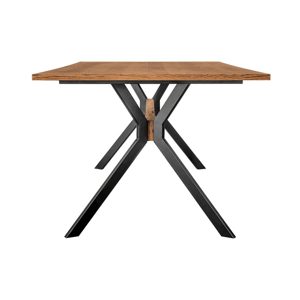 Armen Living - Nevada Rustic Oak Wood Trestle Base Dining Table in Balsamico - LCNVDIBAL veiw 3