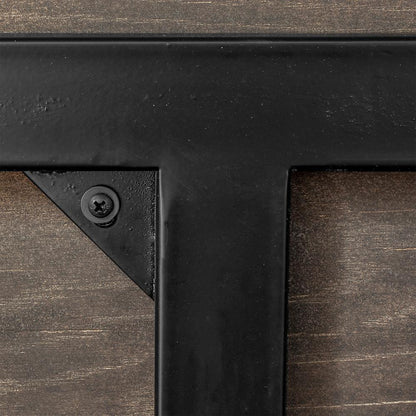 Armen Living - Nevada Rustic Oak Wood Trestle Base Dining Table In Dark Brown - LCNVDISMK veiw 6