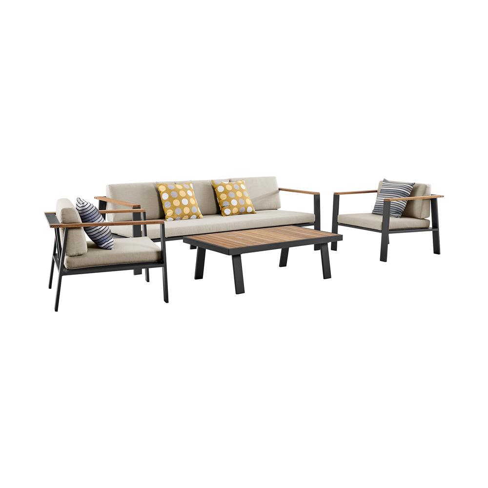Armen Living Nofi Outdoor Patio Set - Thumbnail 2
