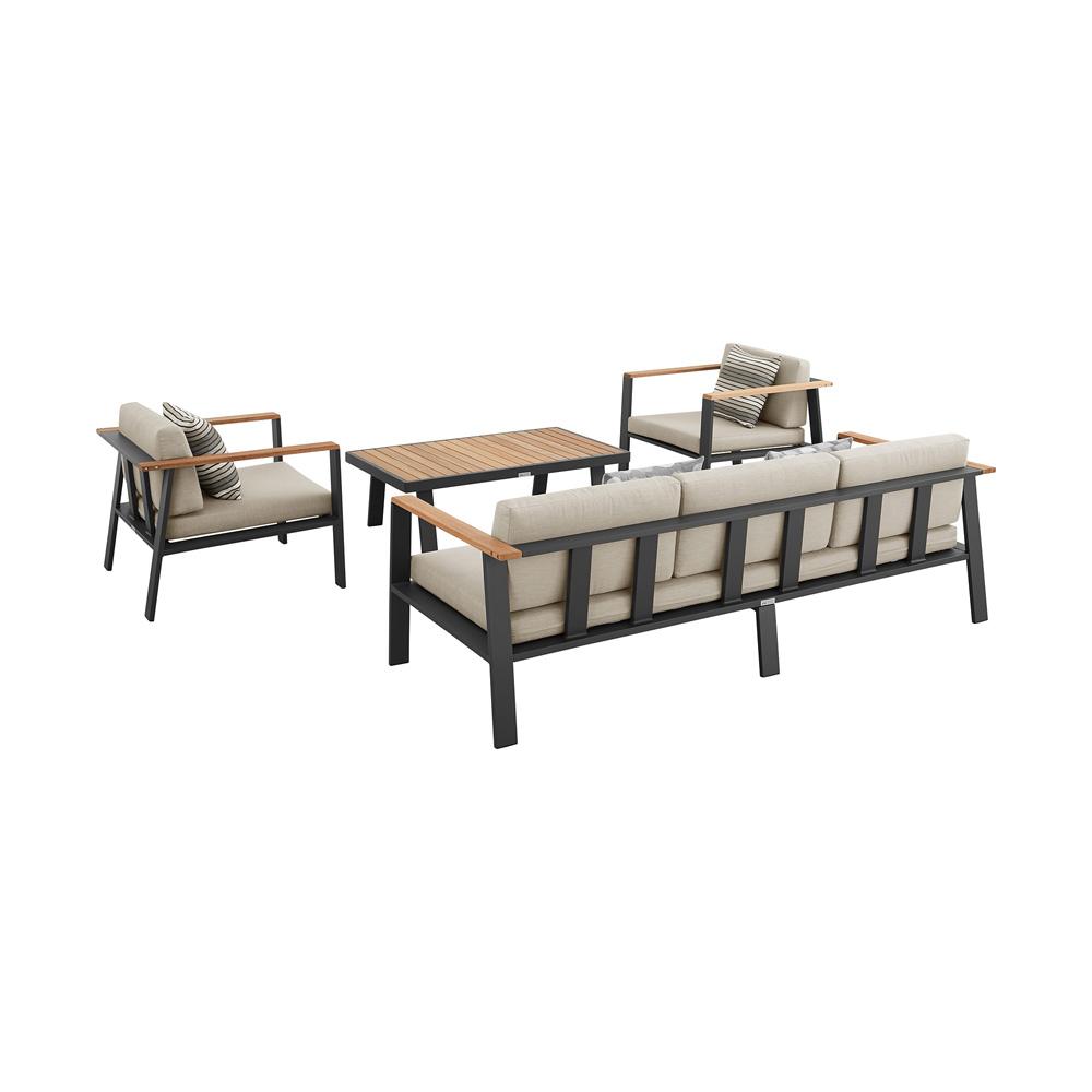 Armen Living Nofi Outdoor Patio Set - Thumbnail 3