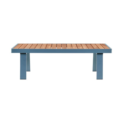 Armen Living - Nofi Outdoor Patio Sectional Set in Gray Finish with Gray Cushions and Teak Wood - SETODNOSEGR veiw 3