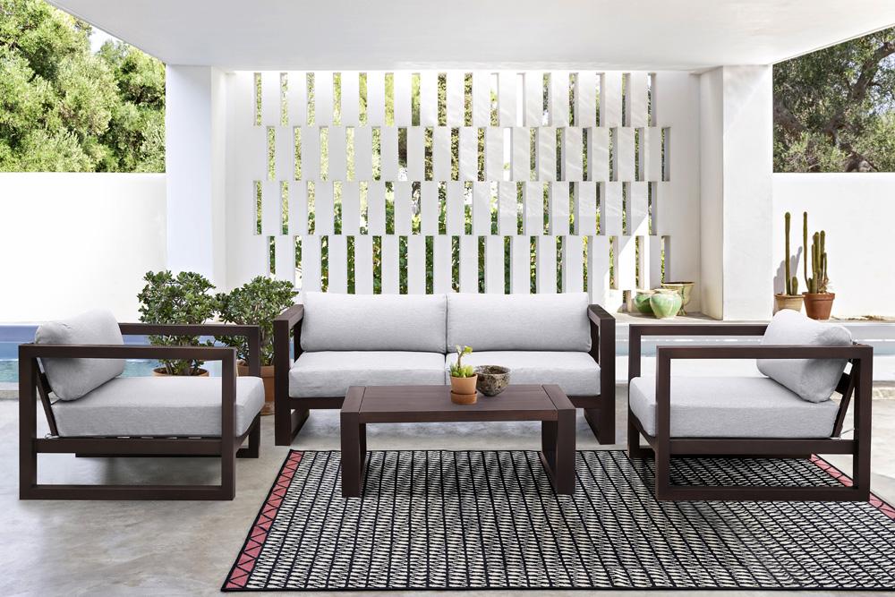 Armen Living - Paradise Outdoor Dark Eucalyptus Wood Coffee Table - LCPRCODK veiw 6