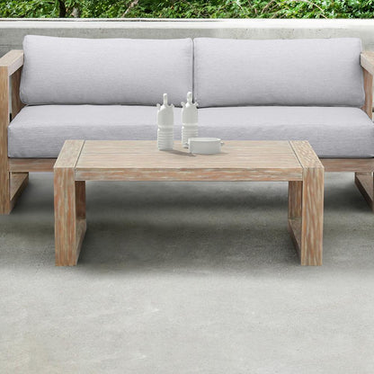 Armen Living - Paradise Outdoor Light Eucalyptus Wood Coffee Table - LCPRCOLT veiw 6