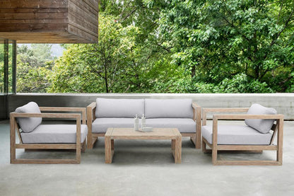 Armen Living - Paradise Outdoor Light Eucalyptus Wood Coffee Table - LCPRCOLT veiw 8