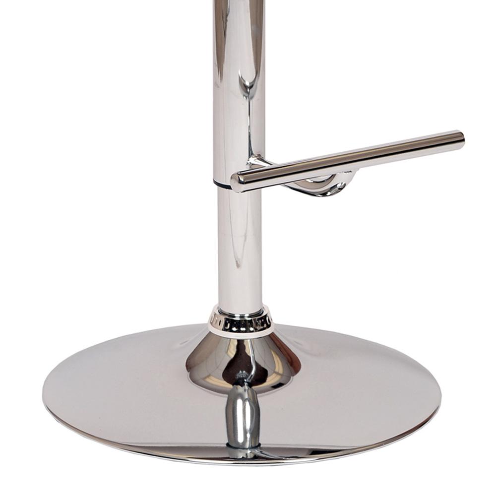 Armen Living - Paris Cream Faux Leather Adjustable Height Swivel Walnut Wood and Chrome Bar Stool - LCPASWBACRWA veiw 3