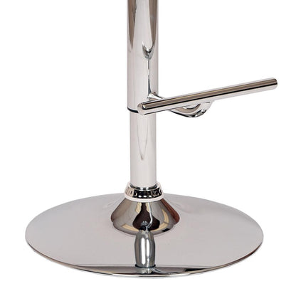 Armen Living - Paris Cream Faux Leather Adjustable Height Swivel Walnut Wood and Chrome Bar Stool - LCPASWBACRWA veiw 3