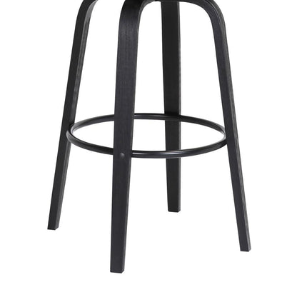 Armen Living  - Pico 26in Swivel Black Wood Counter Stool in Light Grey Fabric with Black Metal - LCPIBABLKLTGR26 veiw 8