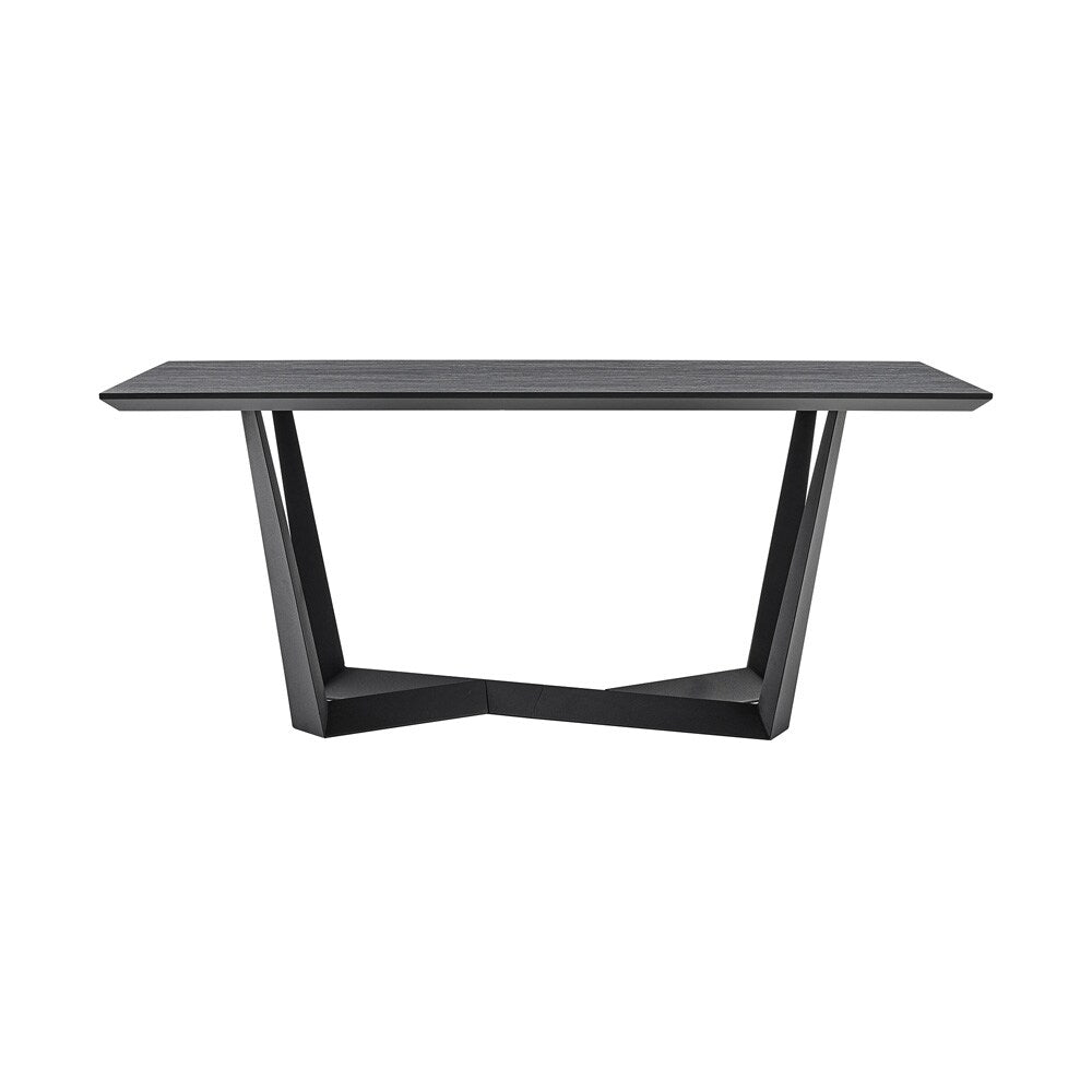 Armen Living - Radford Dark Gray Rectangular Dining Table with Black Finish - LCRFDICH veiw 1