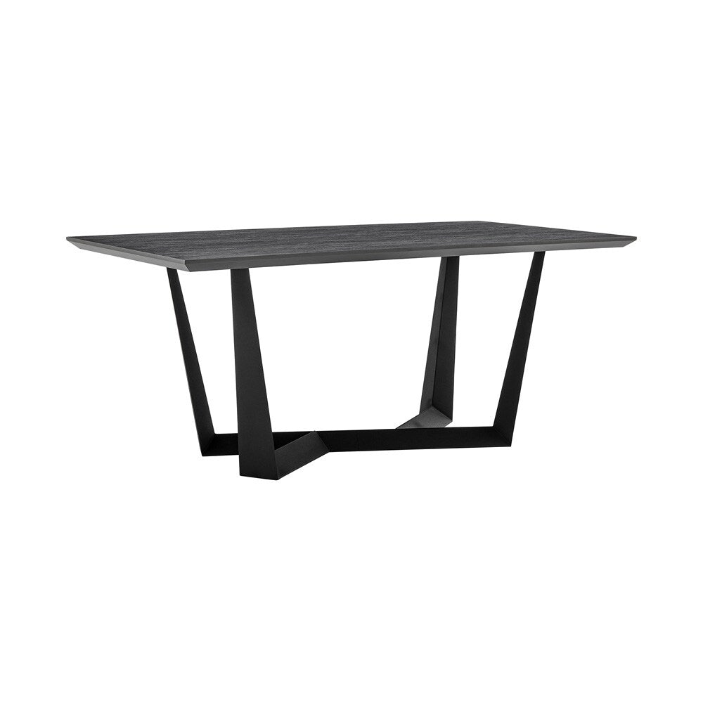 Armen Living - Radford Dark Gray Rectangular Dining Table with Black Finish - LCRFDICH veiw 2