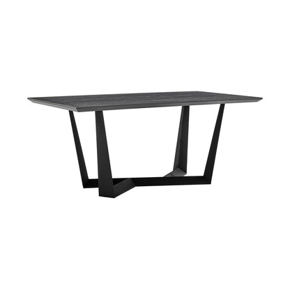 Armen Living - Radford Dark Gray Rectangular Dining Table with Black Finish - LCRFDICH veiw 2