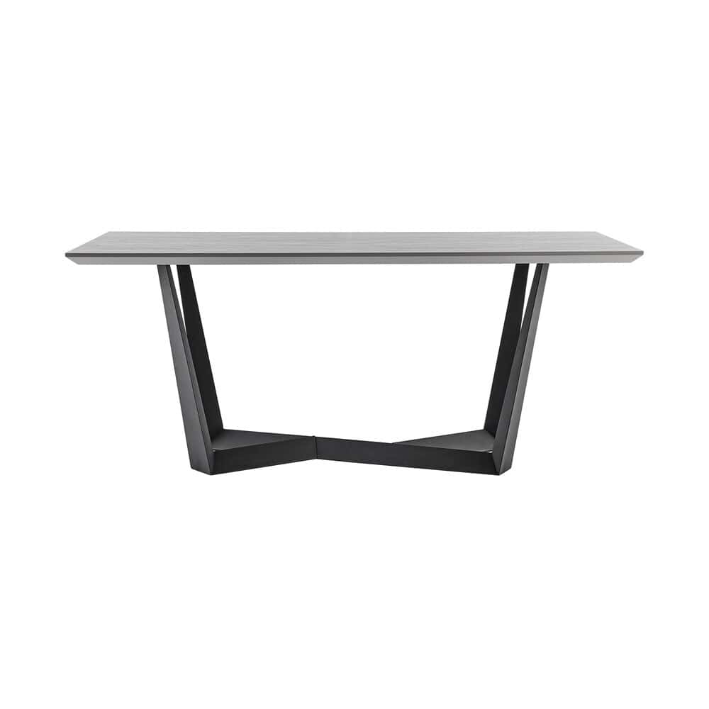 Armen Living - Radford Light Gray Rectangular Dining Table with Black Finish - LCRFDIGR veiw 1