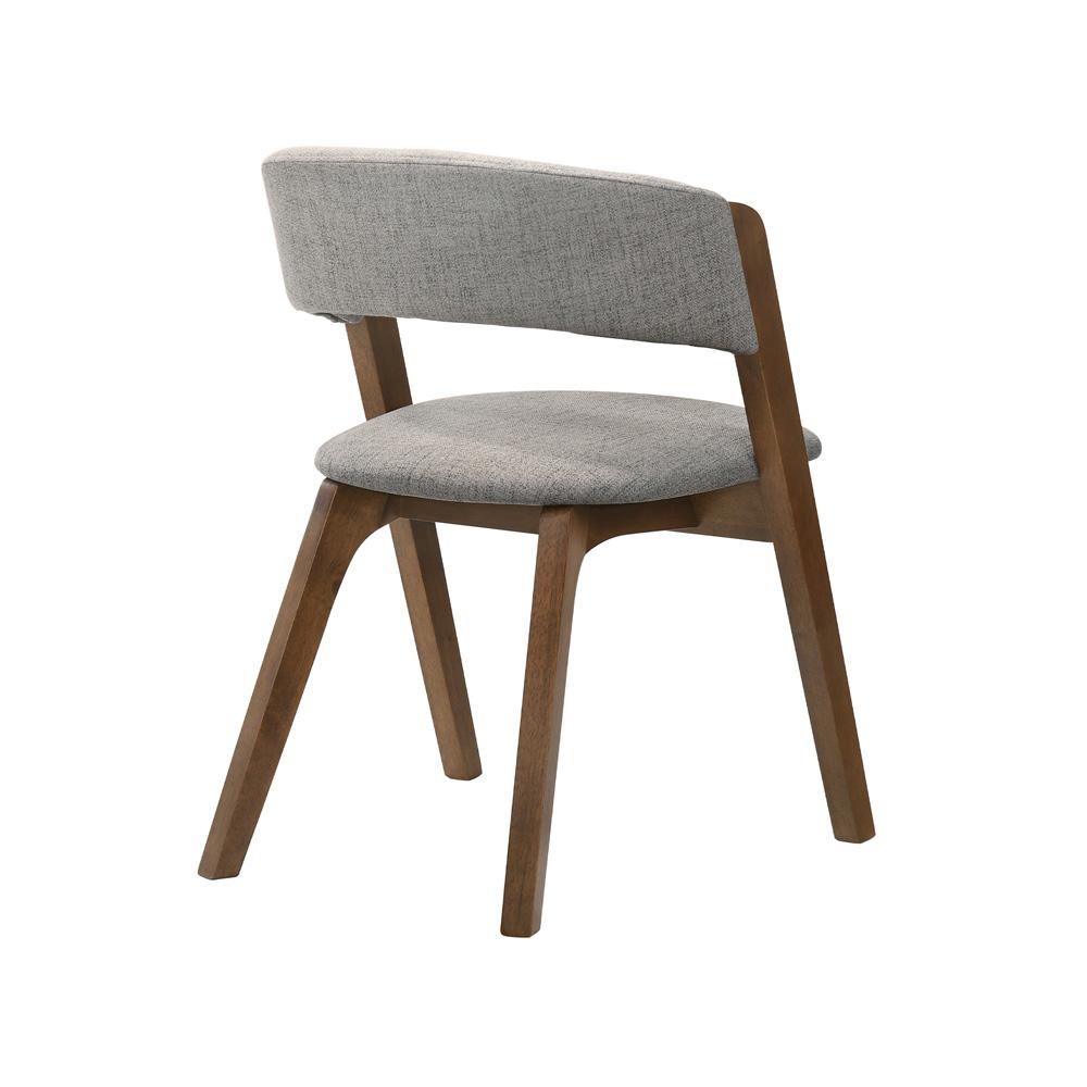 Armen Living - Rowan Gray Upholstered Dining Chairs in Walnut Finish (Set of 2) - LCRWSIGRWA veiw 4
