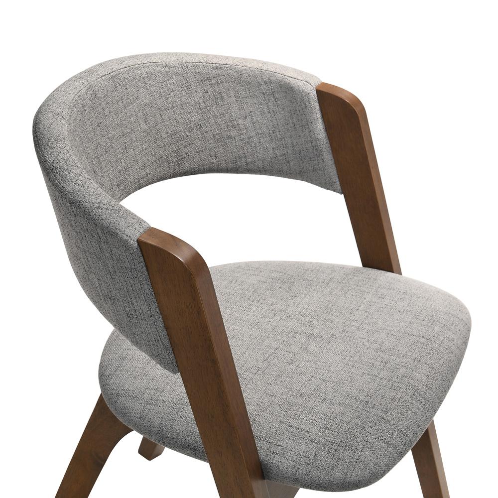Armen Living - Rowan Gray Upholstered Dining Chairs in Walnut Finish (Set of 2) - LCRWSIGRWA veiw 5