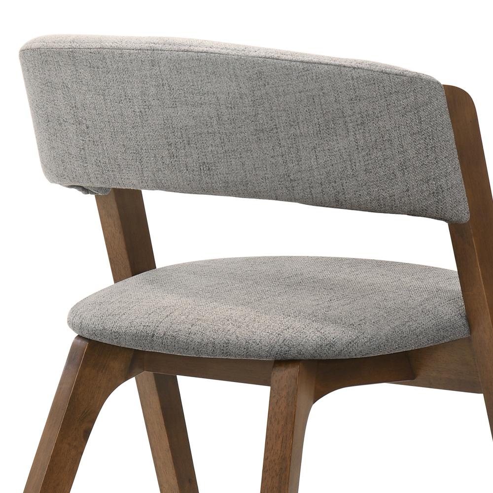 Armen Living - Rowan Gray Upholstered Dining Chairs in Walnut Finish (Set of 2) - LCRWSIGRWA veiw 6