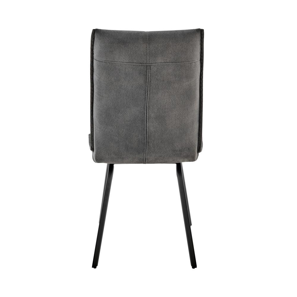 Armen Living - Rylee Dining Room Accent Chair in Charcoal Fabric and Black Finish (Set of 2) - LCRYSICHA veiw 5
