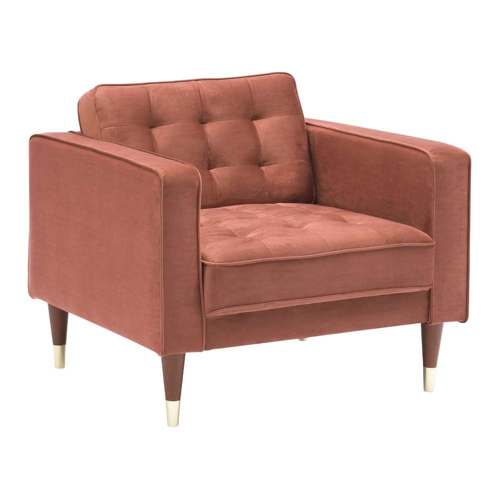 Armen Living - Somerset Blush Velvet Mid Century Modern Club Chair - LCSM1BLUSH veiw 1