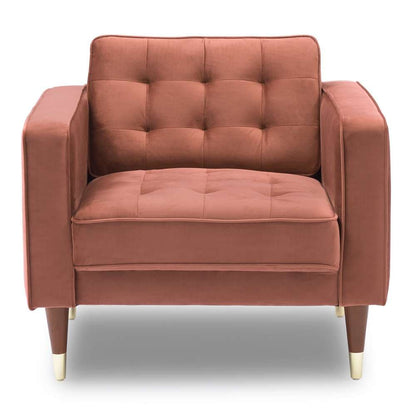 Armen Living - Somerset Blush Velvet Mid Century Modern Club Chair - LCSM1BLUSH veiw 2