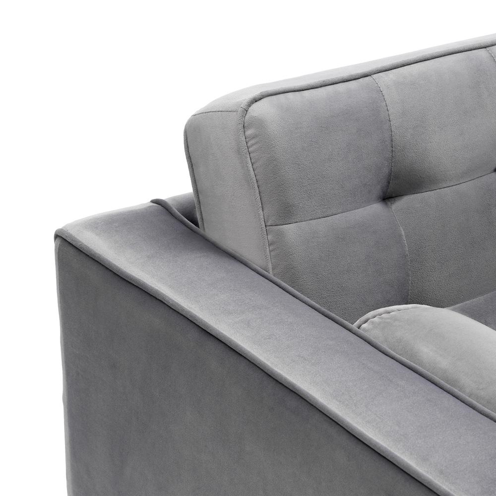 Armen Living - Somerset Gray Velvet Mid Century Modern Club Chair - LCSM1GREY veiw 4