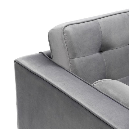 Armen Living - Somerset Gray Velvet Mid Century Modern Club Chair - LCSM1GREY veiw 4