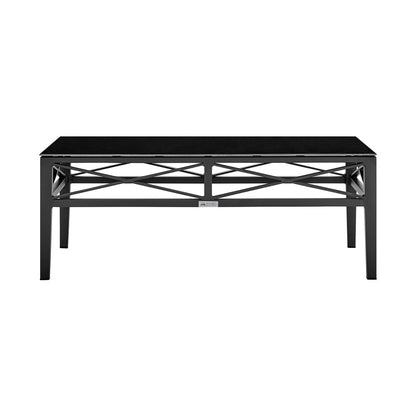 Armen Living - Sonoma Outdoor 4 piece Set in Dark Grey Finish and Dark Grey Cushions - SETODSODKGR veiw 8