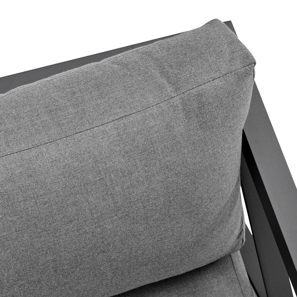 Armen Living - Sonoma Outdoor 4 piece Set in Dark Grey Finish and Dark Grey Cushions - SETODSODKGR veiw 9