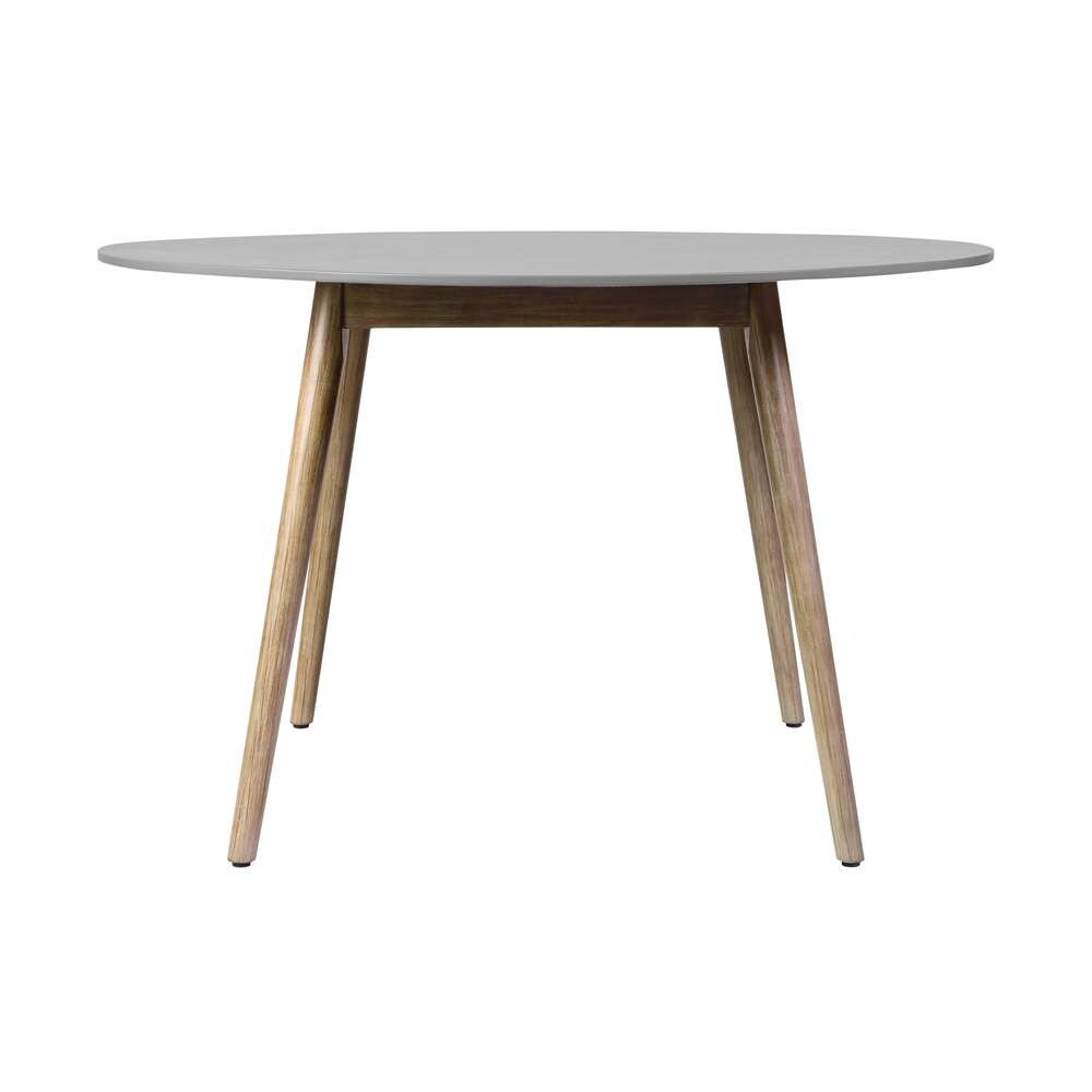 Armen Living - Sydney Outdoor Patio Round Dining Table in Light Eucalyptus and Grey Stone - 840254335943 veiw 2