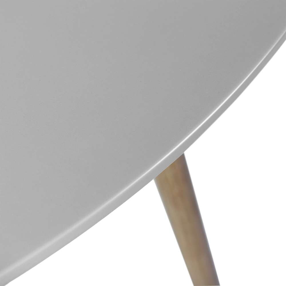 Armen Living - Sydney Outdoor Patio Round Dining Table in Light Eucalyptus and Grey Stone - 840254335943 veiw 4