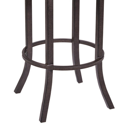 Armen Living - Tahiti  30in Barstool in Auburn Bay finish with Brown Pu upholstery - LCTA30BABR veiw 4