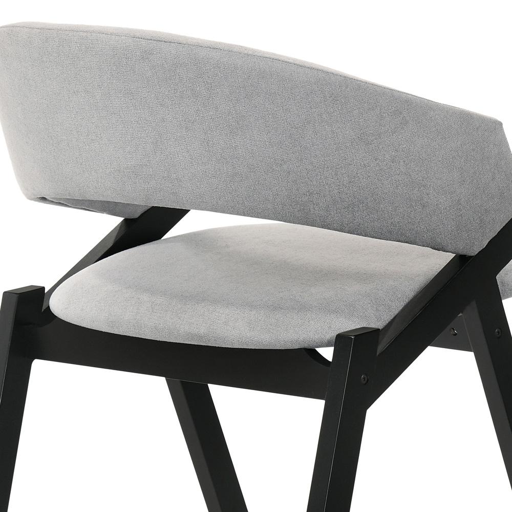 Armen Living - Talulah Gray Fabric and Black Veneer Dining Side Chairs (Set of 2) - LCTASIGRBL veiw 7