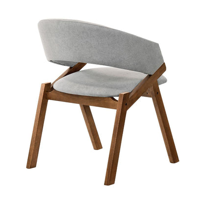 Armen Living - Talulah Gray Fabric and Walnut Veneer Dining Side Chairs (Set of 2) - LCTASIGRWA veiw 4