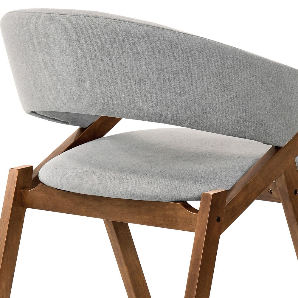 Armen Living - Talulah Gray Fabric and Walnut Veneer Dining Side Chairs (Set of 2) - LCTASIGRWA veiw 7
