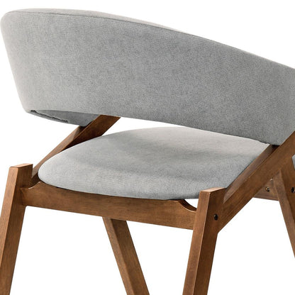 Armen Living - Talulah Gray Fabric and Walnut Veneer Dining Side Chairs (Set of 2) - LCTASIGRWA veiw 7