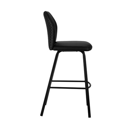 Armen Living - Tandy Black Faux Leather and Black Metal 26in Counter Stool - LCTNBABLBL26 veiw 3