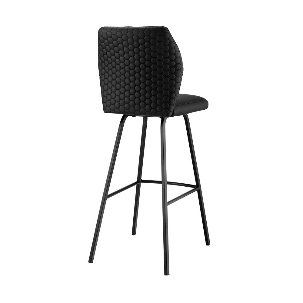 Armen Living - Tandy Black Faux Leather and Black Metal 26in Counter Stool - LCTNBABLBL26 veiw 4