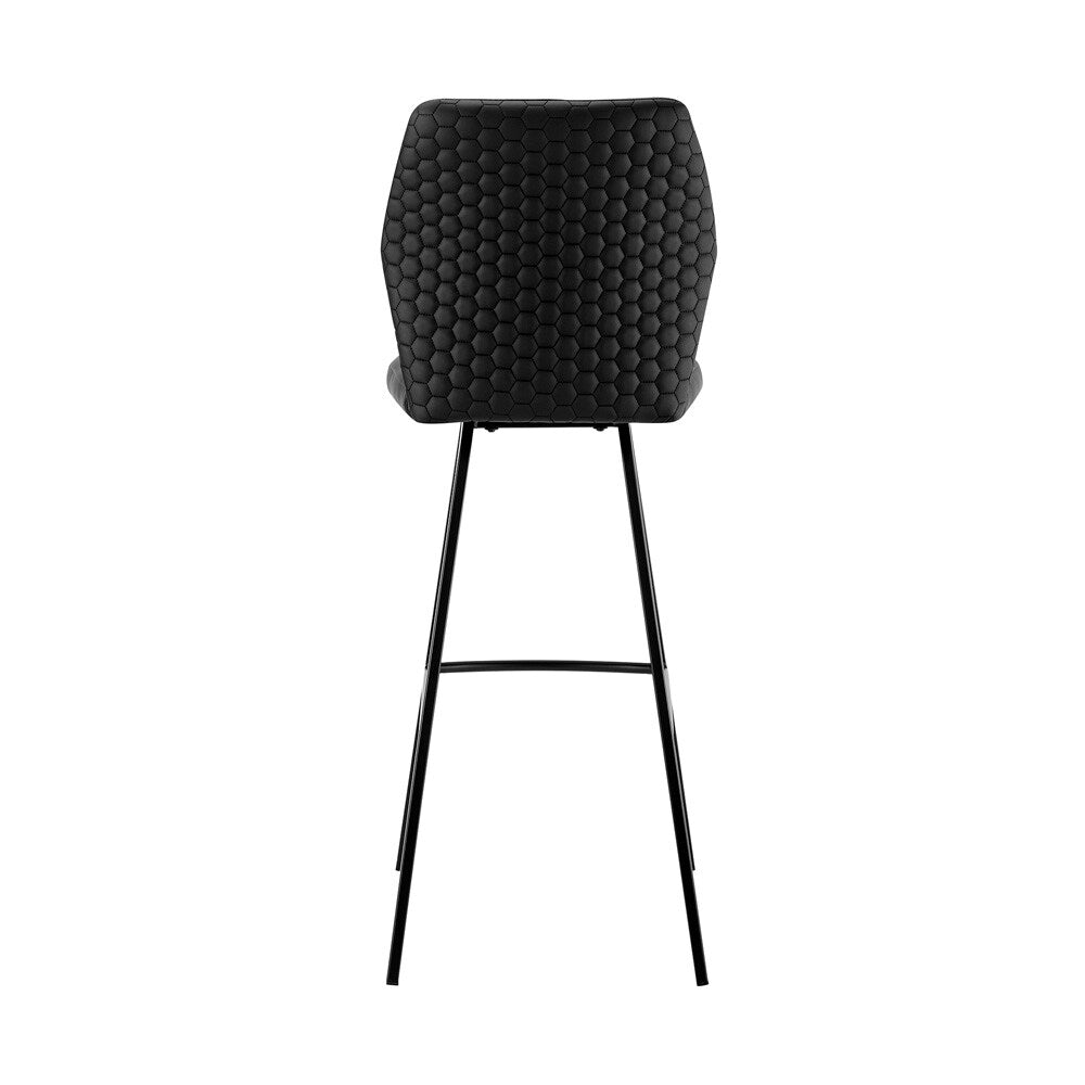 Armen Living - Tandy Black Faux Leather and Black Metal 26in Counter Stool - LCTNBABLBL26 veiw 5