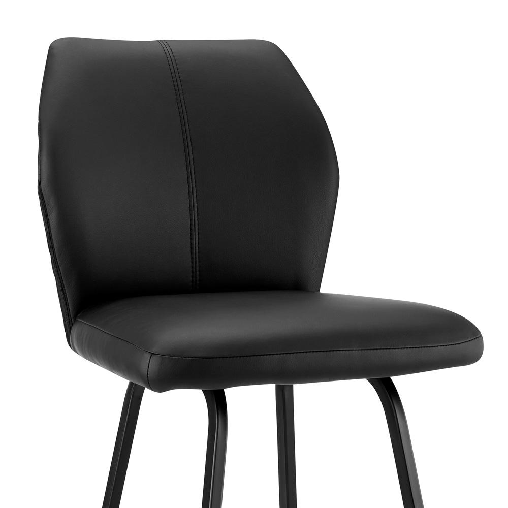 Armen Living - Tandy Black Faux Leather and Black Metal 26in Counter Stool - LCTNBABLBL26 veiw 6